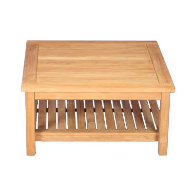 Outdoor Teak 36"square two level coffee table