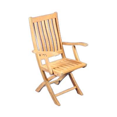 Outdoor Teak Folding Arm Chair