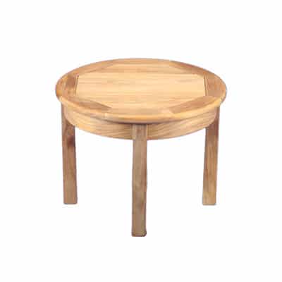 Outdoor Teak 24" Round side table