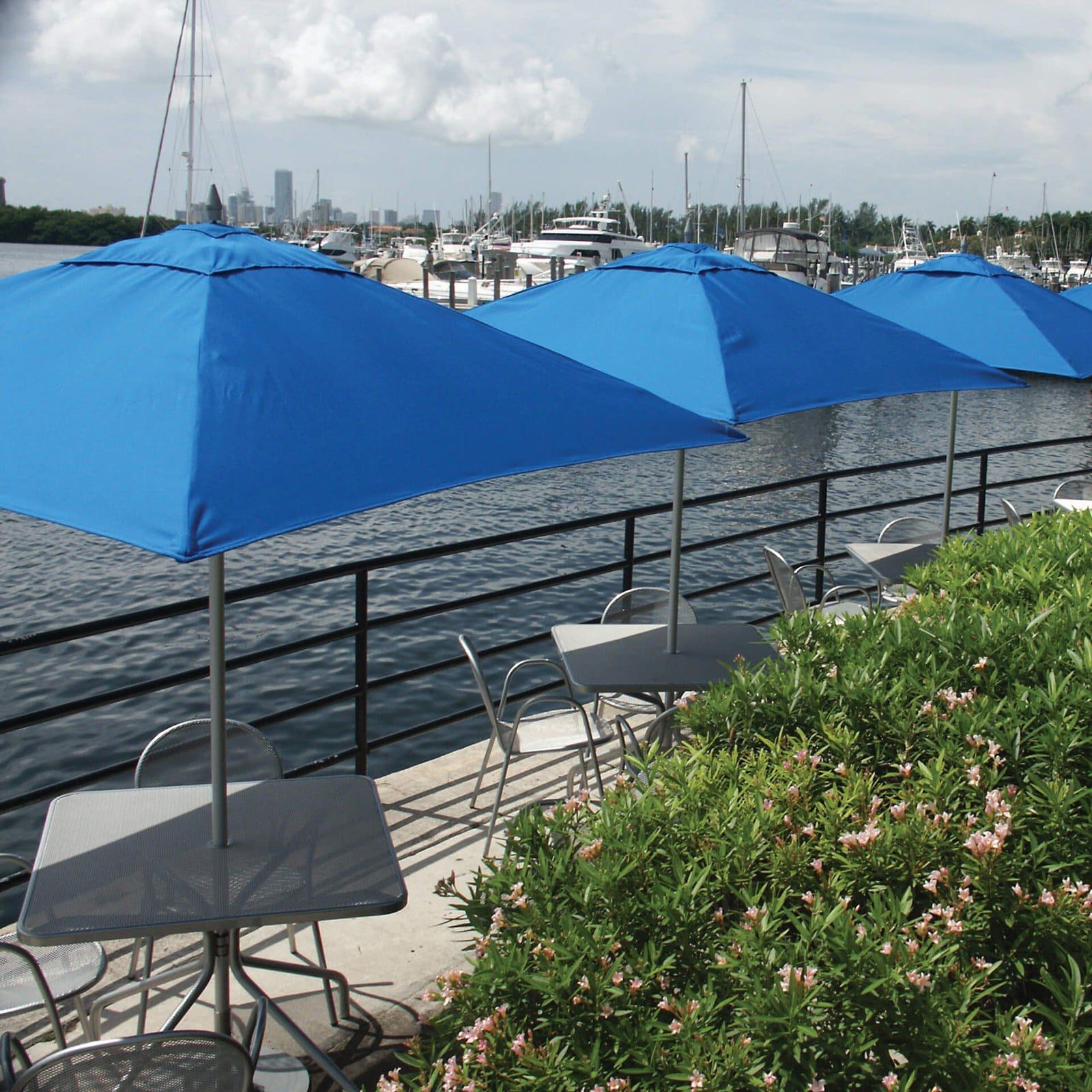 Tuuci Bay Master Fiberglass Umbrellas, Commercial Marina - Blue