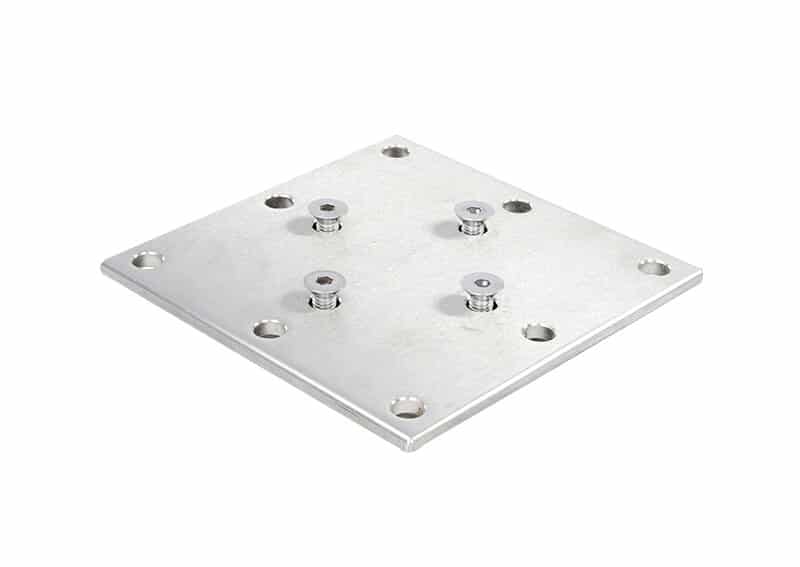 Stainless Steel Concrete Pad Mount, Silver